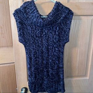 Girls Cowl Neck Sleeveless Sweater Dress - L